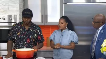 PS Paul Smith Sea Print Camisa de manga corta usada por Kwame Onwuachi como se ve en Today el 1 de agosto de 2023