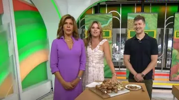 Black Halo Kensington Fit & Flare Dress in Lilac worn by Hoda Kotb as seen in Today with Hoda & Jenna on August 1, 2023