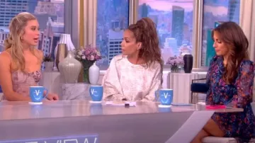 Saloni Ava B Floral Silk Minidress worn by Alyssa Farah as seen in The View on  August 2, 2023