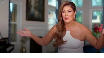 Hervé Léger Ottoman-Knit Minidress worn by Emily Simpson as seen in The Real Housewives of Orange County (S17E09)