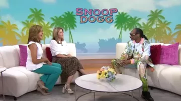 Halogen Sleeveless Peplum Sweater worn by Hoda Kotb as seen in Today on August 3, 2023