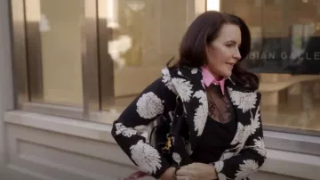 Prada Cady Midi Dress with Lace Inserts worn by Charlotte York (Kristin Davis) as seen in And Just Like That… (S02E08)