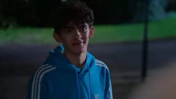 Adidas 3-Stripes Hoodie Sweatshirt worn by Charlie Spring (Joe Locke) as seen in Heartstopper (S02E08)