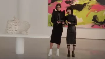 Alice + Olivia Delora Vegan Leather Bodycon Midi Dress worn by Kai (Daphne Zelle) as seen in And Just Like That… (S02E08)