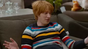 Paul & Shark striped sweater worn by Stensland (Domhnall Gleeson) in Revenge Is Served Cold