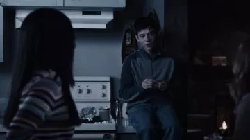 Eddie Bauer Zip Mock Neck Cot­ton Wool Blend worn by Luke Chambers (Griffin Gluck) as seen in Cruel Summer (S02E09)