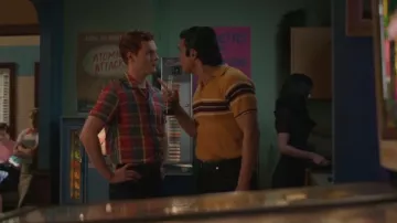 Madcap England Fireball Mod Rib Zip Neck Polo worn by Reggie Mantle (Charles Melton) as seen in Riverdale (S07E17)