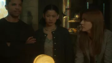 Ba & Sh Gladys Collarless Quilted Jacket worn by Georgia 'George' Fan (Leah Lewis) as seen in Nancy Drew (S04E10)