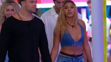 Shein Denim Halter Top porté par Hannah Wright vu dans Love Island (S05E14)