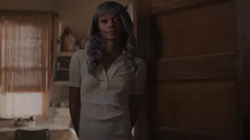 Helmut Lang Tie Dye Rib Cotton Polo Vestido usado por Imani (Jasmine Davis) como se ve en The Chi (S04E02)