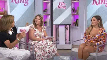Isabel Marant Goji Estampado Minivestido de terciopelo ruched usado por Elle King como se ve en Today with Hoda & Jenna el 4 de agosto de 2023