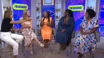Asos Flute Sleeve Collared Wrap Midi Dress worn by Mariah Smith as seen in Today with Hoda & Jenna on August 4, 2023