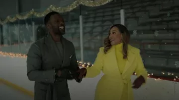 Karen Millen Italian Wool Cashmere Notch Neck Coat worn by Tracy Roxboro (Tai Davis) as seen in The Chi (S05E03)