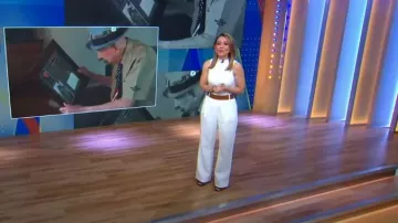 Veronica Beard Vargas Tank porté par Eva Pilgrim vu dans Good Morning America le 4 août 2023