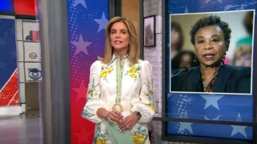 Zimmermann Halcyon Belted Linen Mini Shirtdress usado por Natalie Morales como se ve en CBS Mornings el 4 de agosto de 2023