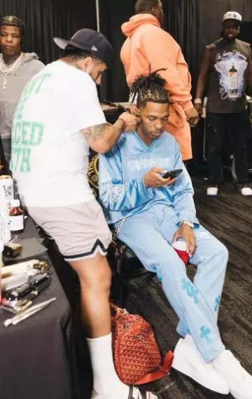 Goyard Red Croisiere 35 Bag of Lil Baby en la cuenta de Instagram @lilbaby