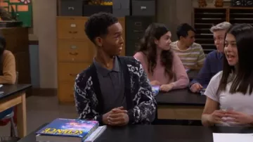 International Concepts Men's Dio Tapestry Cardigan worn by Pretty (Kyan Samuels) as seen in Pretty Freekin Scary (S01E11)
