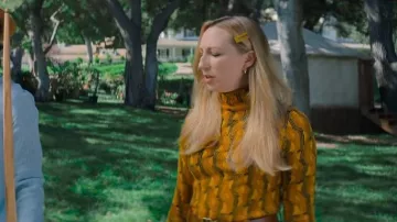 Prada Superfine Wool Jacquard Jumper usado por Hannah (Anna Konkle) como se ve en The Afterparty (S02E04)