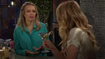 Hutch Webster Top porté par Abby Newman (Melissa Ordway) comme vu dans The Young and the Restless le 12 juillet 2023