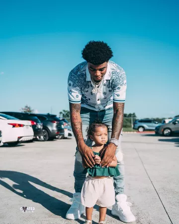 Amiri Clay Indigo & White Suede MX1 Jeans worn by Yungeen Ace on his Instagram account @yungeenace