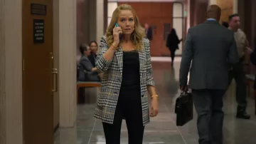 Karl Lagerfeld Paris Plaid Coat worn by Lorna Crane (Becki Newton) as seen in The Lincoln Lawyer (S02E09)