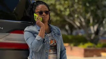 Garrett Leight Marmont S Lunettes de soleil à monture ronde portées par Izzy Letts (Jazz Raycole) comme on le voit dans The Lincoln Lawyer (S02E09)