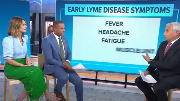 Tory Burch lentejuelas Maxi falda de malla elástica usada por Savannah Guthrie como se ve en Today el 7 de agosto de 2023