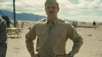 Hamilton Piping Rock Watch worn by Leslie Groves (Matt Damon) as seen in Oppenheimer movie