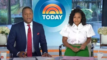 Gucci Logo-Plaque Belt worn by Sheinelle Jones as seen in Today on August 9, 2023
