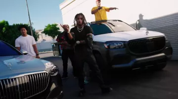 Prada Black Re Nylon Slim Pants usados por DDG en su Rizz (Official Music Video)