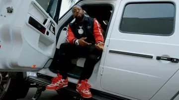 Louis Vuitton Red LV Skate Sneak­ers worn by Yo Gotti in Pop My Shit music video
