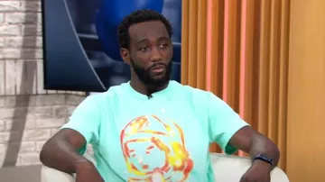 Billionaire Boys Club Billionarus SS T-Shirt in Ice Green worn by Terence Crawford as seen in CBS Mornings on August 9, 2023