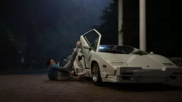 Lambroghini Countach screen used supercar in white used by Jordan Belfort (Leonardo DiCaprio) as seen in The Wolf of Wall Street