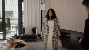 Halston Nellie Stretch-Crepe Wrap Midi-Dress worn by Seema Patel (Sarita Choudhury) as seen in And Just Like That… (S02E09)