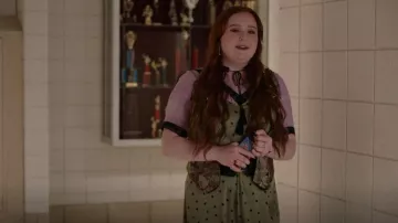 Asos design 90s Satin Tie Shoul­der Jump­suit worn by Ashlyn (Julia Lester) as seen in High School Musical: The Musical: The Series (S04E05)