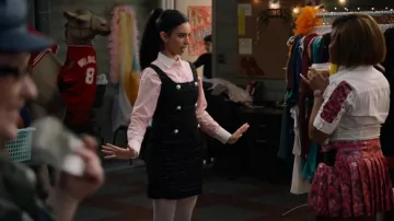 Miss selfridge Boucle Dress with Di­mante But­tons worn by Dani(Kylie Cantrall) as seen in High School Musical: The Musical: The Series (S04E07)