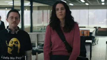 Lk Bennett Liv Pink Cotton Merino Wool Collared Jumper worn by Rian (Eva Victor) as seen in Billions (S07E01)