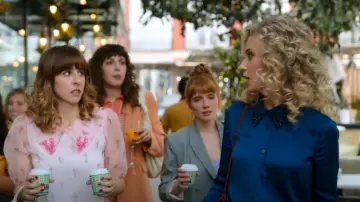 Zara New Satin Shirt With Rhine­stones worn by Nerea (Teresa Riott) as seen in Valeria (S03E07)