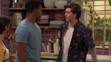 Molokai Surf Wa­ter­mel­ons Shirt on Black worn by Neil (Felix Avitia) as seen in Raven's Home (S06E14)