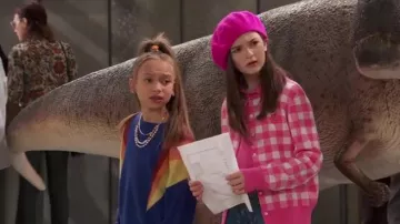 Polo Ralph Lauren Big Girls Long-Sleeve Gingham Cardigan worn by Bree (Gable Swanlund) as seen in Raven's Home (S06E14)