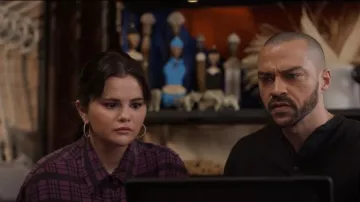 Saks Fifth Avenue 14K Yellow Gold Beaded Hoop Earrings worn by Mabel Mora (Selena Gomez) as seen in Only Murders in the Building (S03E03)