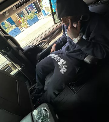 Pantalon de survêtement Trapstar Black Wildcard Zip porté par Sleepy Hallow sur le compte Instagram @_sleepyhallow_