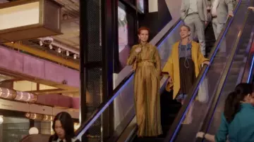 Christopher John Rogers Embroidered Satin Wide-Leg Pants worn by Lisa Todd Wexley (Nicole Ari Parker) as seen in And Just Like That… (S02E10)
