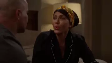 Valentino Garavani Dragon-Print Feather Trim Silk Pajama Top worn by Lisa Todd Wexley (Nicole Ari Parker) as seen in And Just Like That… (S02E10)