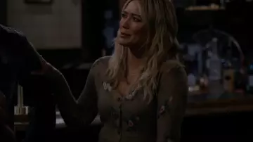 R13 Floral Cashmere Baby Cardigan worn by Sophie (Hilary Duff) as seen in How I Met Your Father (S02E20)