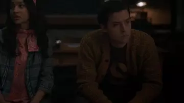 Universal Works Vince Cardi­gan worn by Jughead Jones (Cole Sprouse) as seen in Riverdale (S07E19)