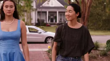 Black Crane Box Top worn by Laurel (Jackie Chung) as seen in The Summer I Turned Pretty (S02E08)
