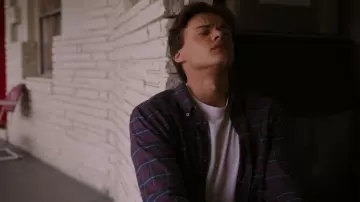 Rails Reid Shirt Deep Blue Crimson Melange worn by Conrad (Christopher Briney) as seen in The Summer I Turned Pretty (S02E08)