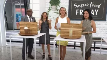Camisas Ann Taylor Trench Vestido usado por Joy Bauer como se ve en Today el 18 de agosto de 2023