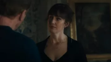 Tiffany Double Link Pendant Collar usado por Wendy Rhoades (Maggie Siff) como se ve en Billions (S07E02)